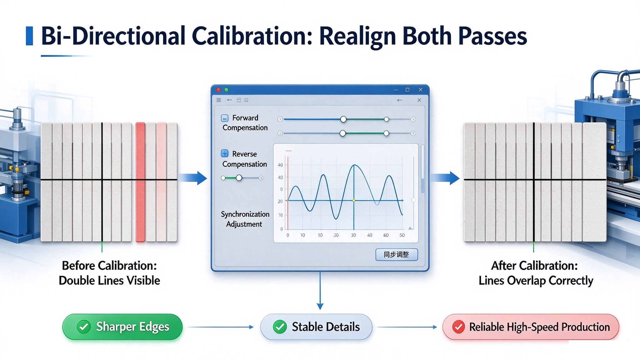 Bi-Directional Calibration Improves Print Alignment Bi Directional Calibration Improves Print Alignment